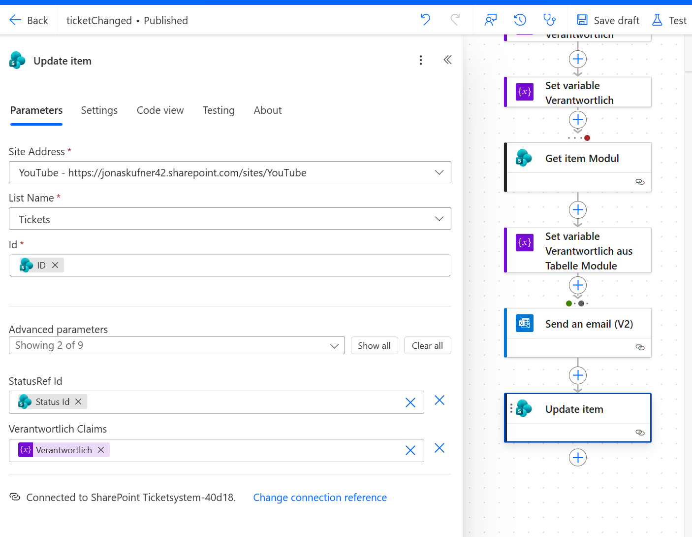 Referenzstatus aktualisieren